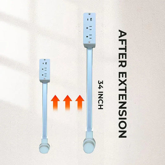 Compact USB Power Strip with Rotating Plug Outlet - Luxicro