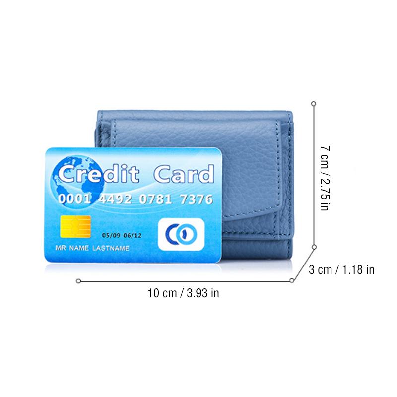 Thin Genuine Leather Wallet with RFID Blocking