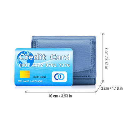 Thin Genuine Leather Wallet with RFID Blocking