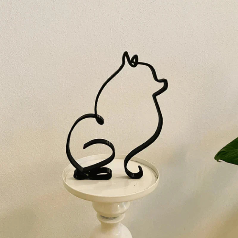 Cute Dog Statue Animal Figurine Decoration