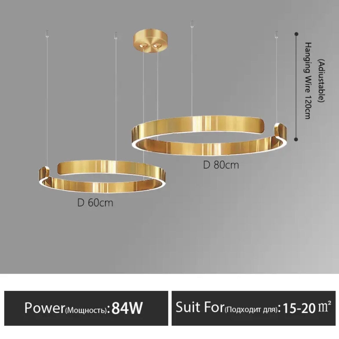 Simple Nordic Circle Chandelier Pendant Light Fixture