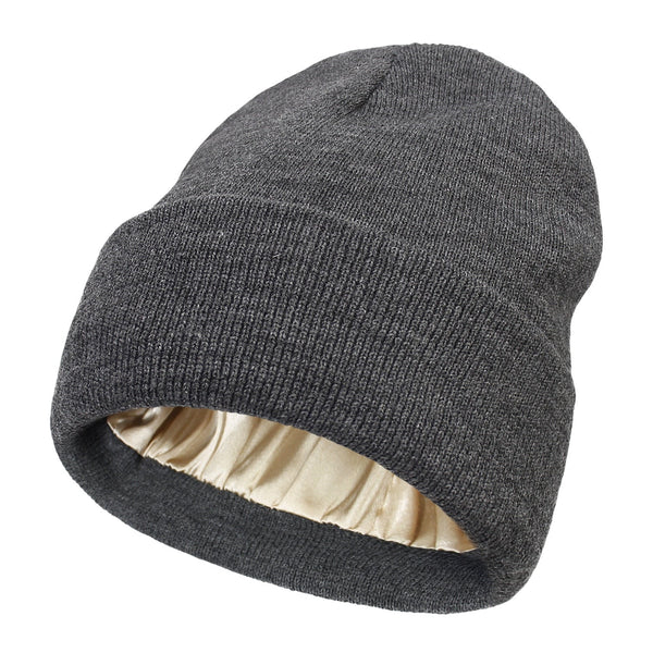 Soft Silk Winter Beanie - Warm Hair Protection Hat