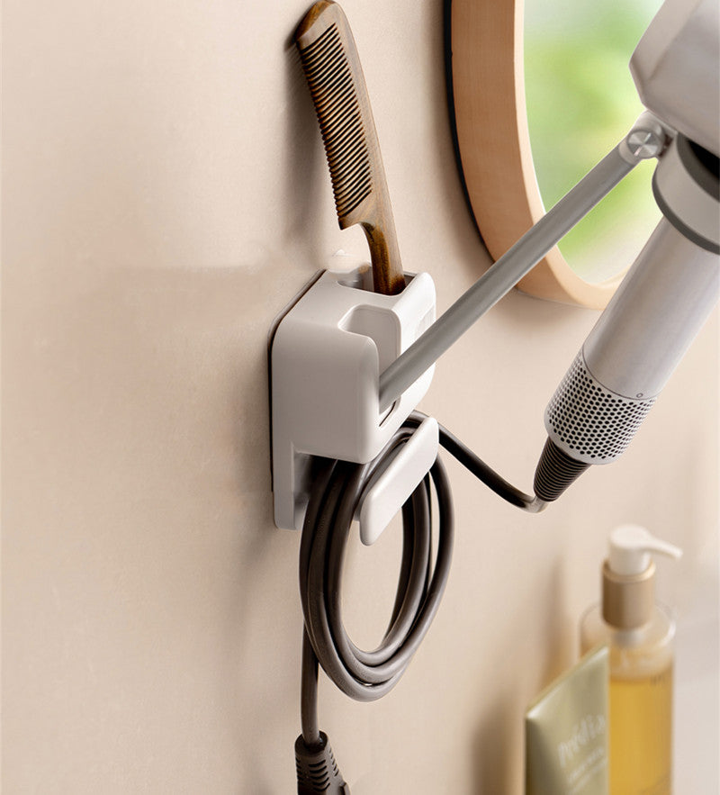 Compact Wall Mount Hair Dryer Holder
