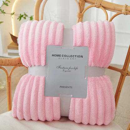 Cozy Colorful Fuzzy Blanket Throw