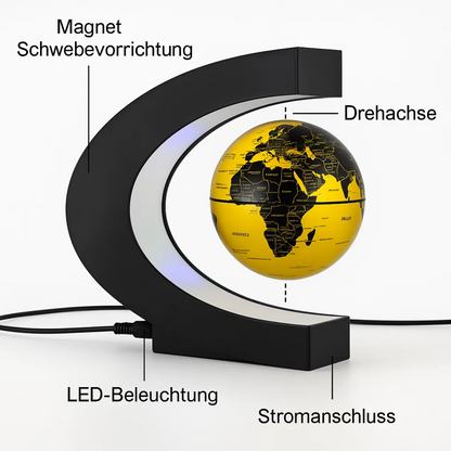 Sleek LED Globe Table Light with Metal Base