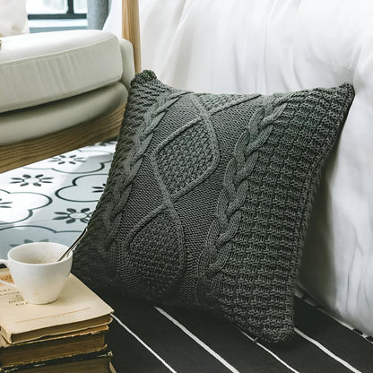 Woven Textured Pillow Cover