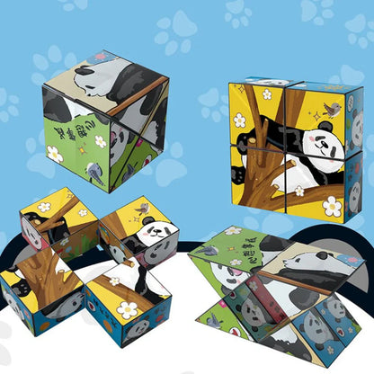 Fun Kids Puzzle Toy Cube with Animal Designs