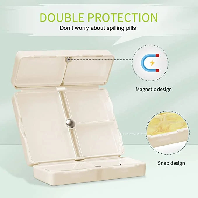 Portable Pill Case 7 Compartment Travel Holder