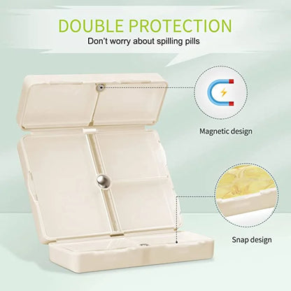 Portable Pill Case 7 Compartment Travel Holder