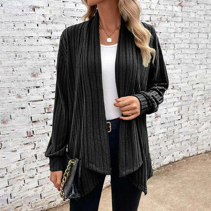 Cozy Oversized Ladies Knit Cardigan - Textured Fit
