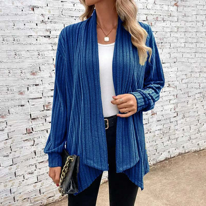 Cozy Oversized Ladies Knit Cardigan - Textured Fit