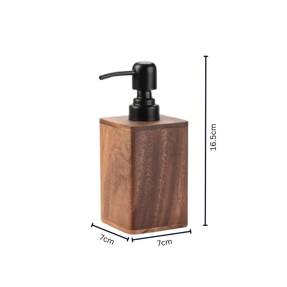 Brown Wooden Bathroom Dispenser