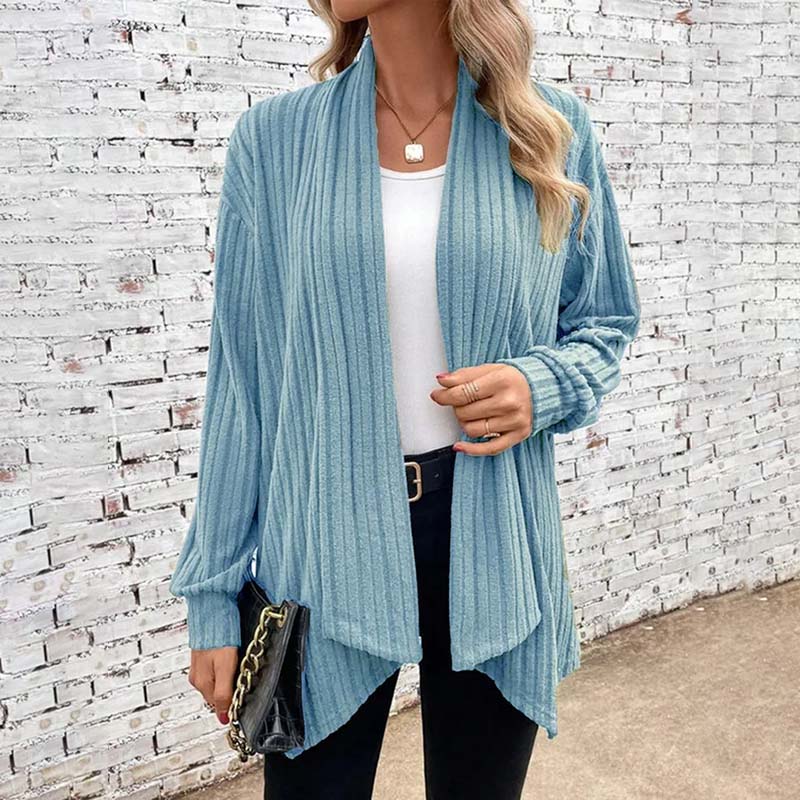 Cozy Oversized Ladies Knit Cardigan - Textured Fit