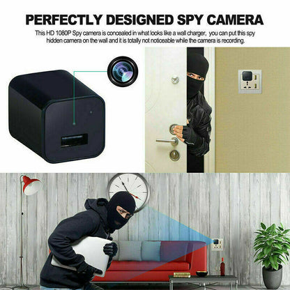 Mini 1080P Spy Camera USB Wall Adapter