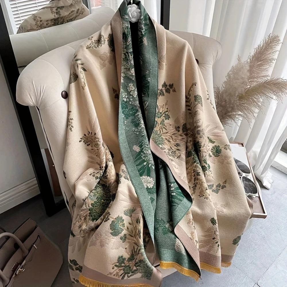 Beautiful Print Double Sided Silk Scarf
