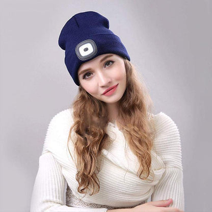 Cozy Hat with LED Light for Winter