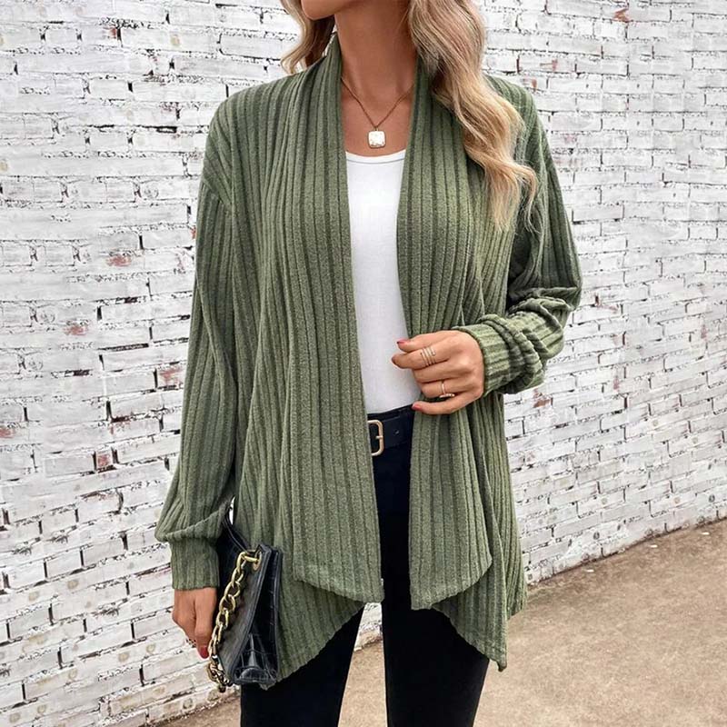 Cozy Oversized Ladies Knit Cardigan - Textured Fit - Luxicro