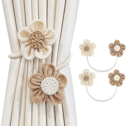 Decorative Cotton Curtain Ties | 2 Piece Set - Luxicro