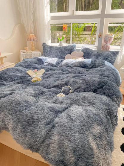 Cozy Fleece Bedding Duvet Cover Set