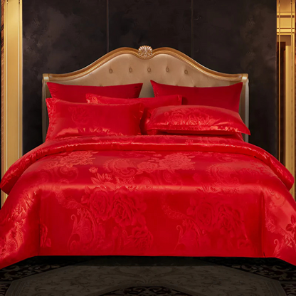 Delicate Rose Print Bedding Duvet Cover Set