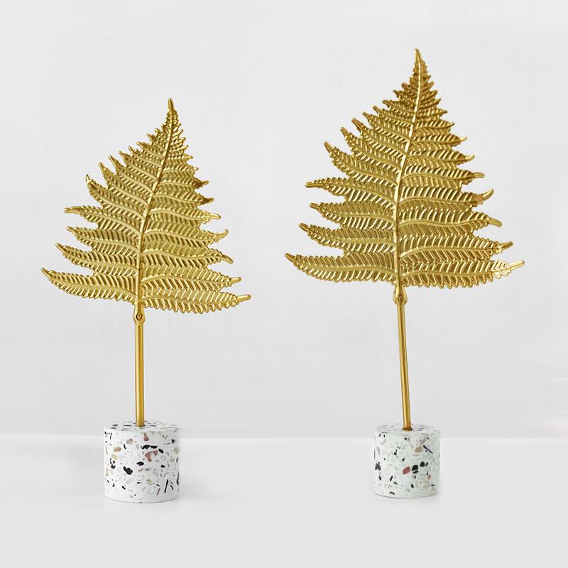 Shiny Gold Leaf Christmas Decorations