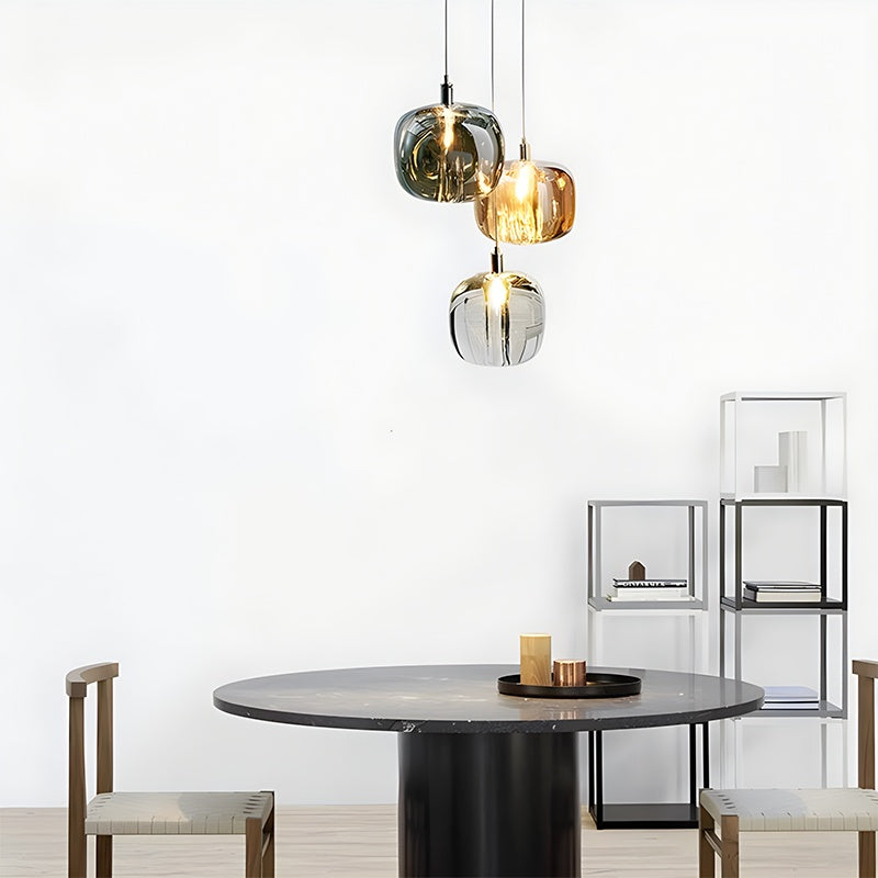 Vibrant Glass Drop Chandelier Lighting
