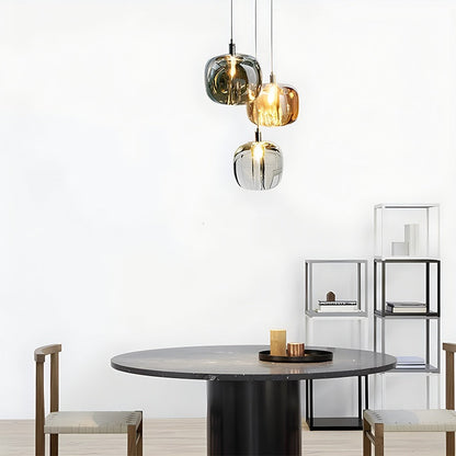 Vibrant Glass Drop Chandelier Lighting
