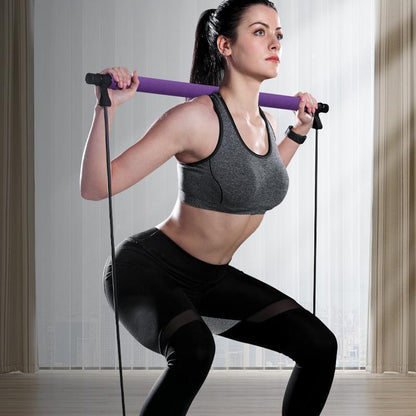 Compact Home Pilates Exercise Bar Kit