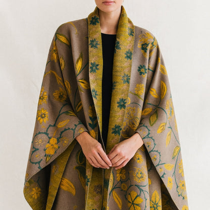 Plush Reversible Flower Winter Scarf Wrap - Luxicro