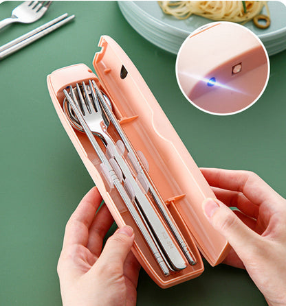 Portable Utensil Set with UV Cleaner