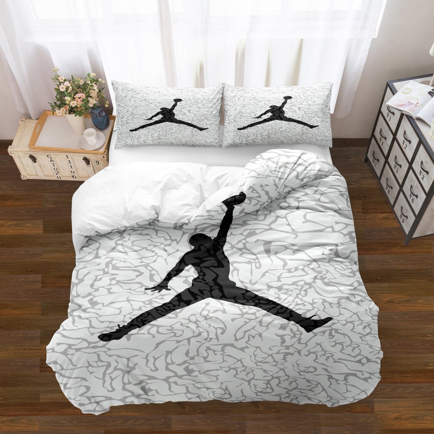 Soft Sports Basketball Bed Sheet Set