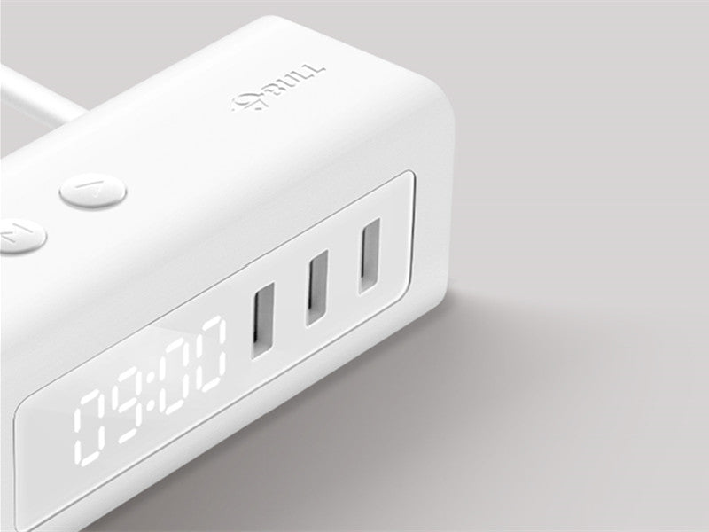 Compact 3-in-1 USB Charging Station with Clock