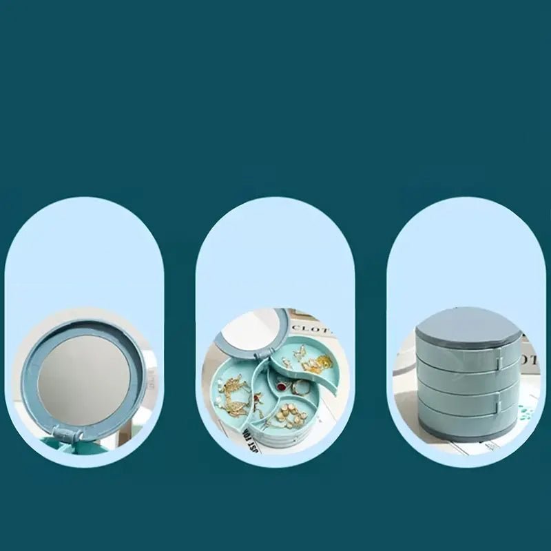 Spinning Jewelry Organizer Box for Women