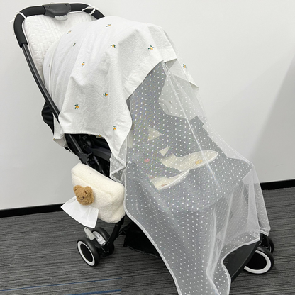 Lightweight Baby Stroller Sun Shade with Mesh Screen