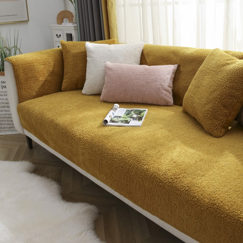 Fuzzy Anti-Slip Wool Couch Protector