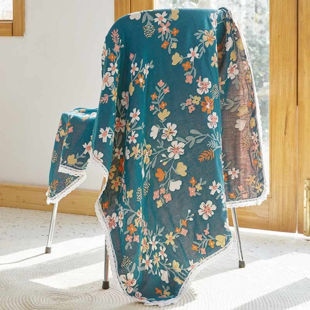 Floral Soft Absorbent Cotton Towel - Luxicro