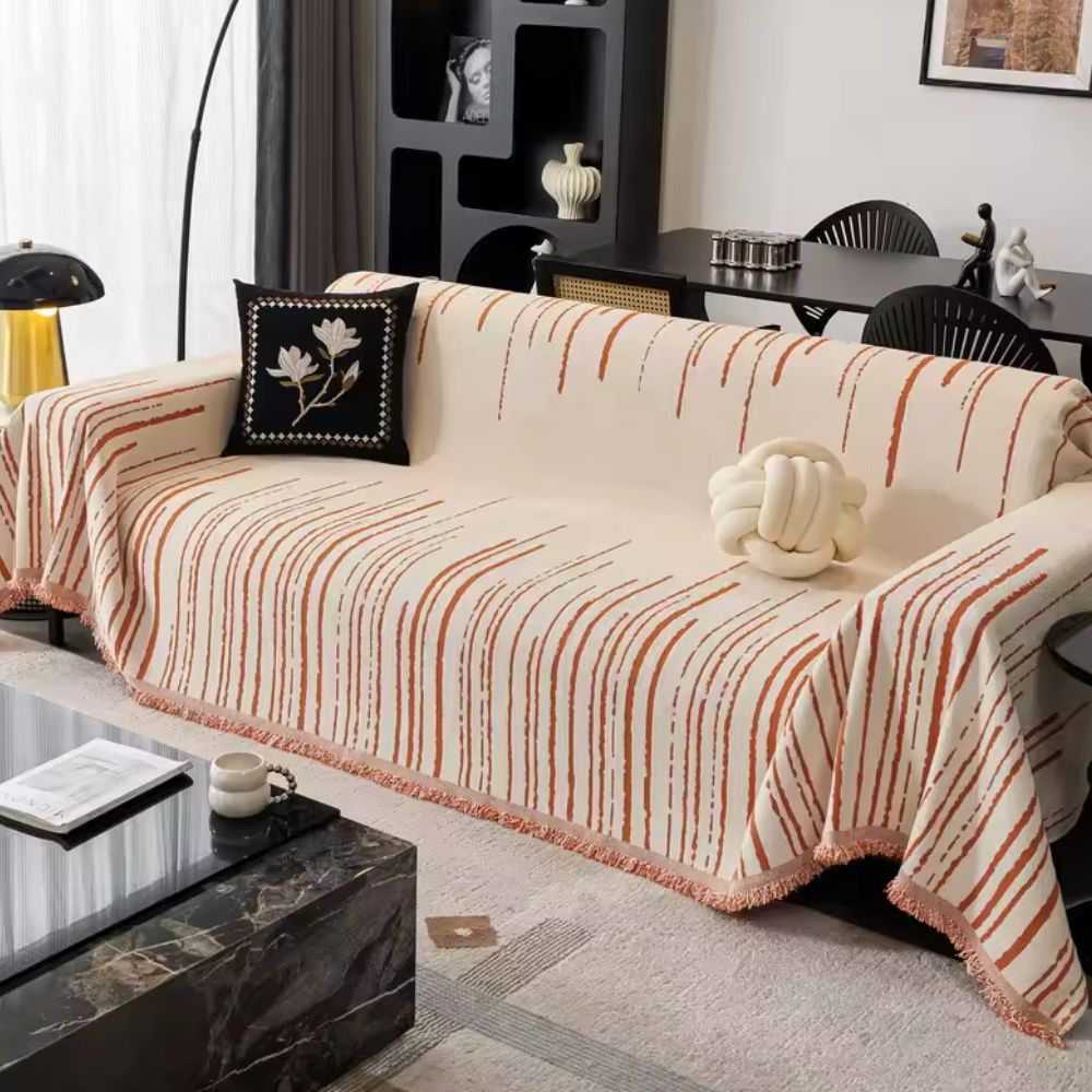 Plush Waterfall Couch Slipcover