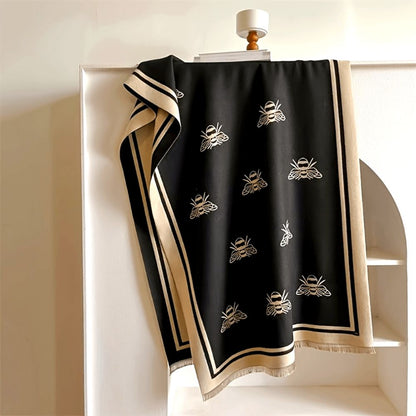 Warm Honeycomb Print Winter Scarf