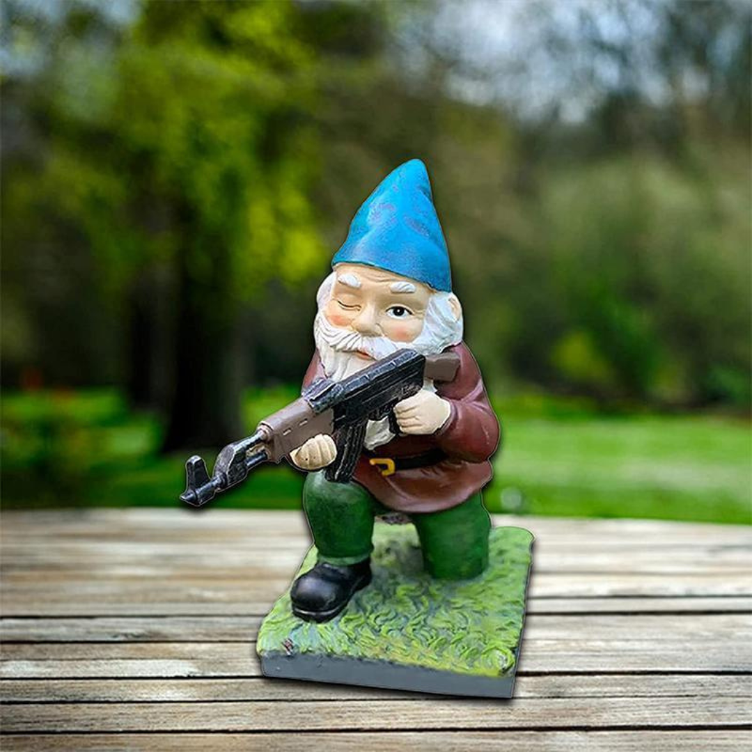 Tough Military Style Garden Gnome - Luxicro