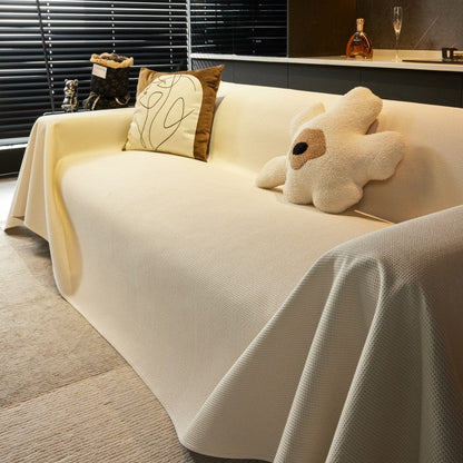 Plush Textured Water Resistant Sofa Throw Blanket