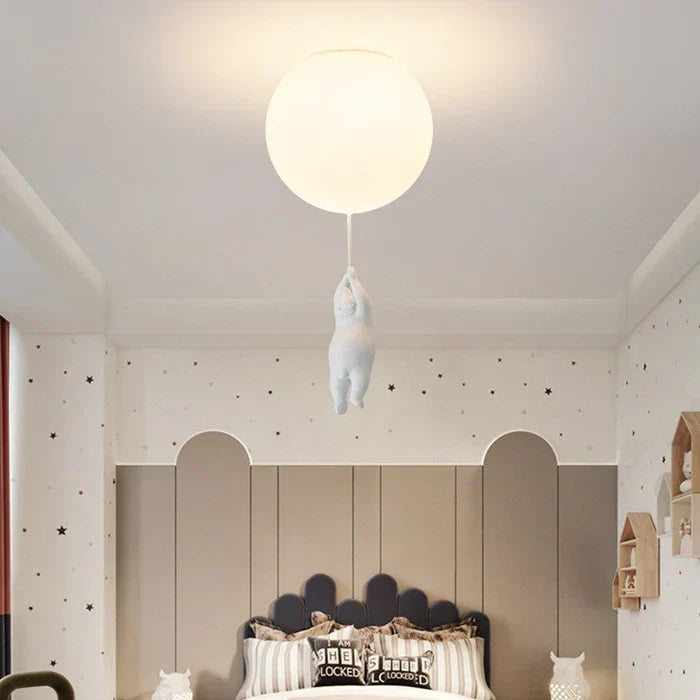 Cute Kids Cloud Lamp with Bear Design