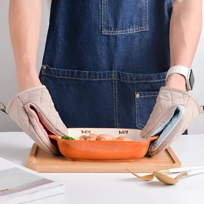Durable Insulated Heat Resistant Oven Mitts - Luxicro