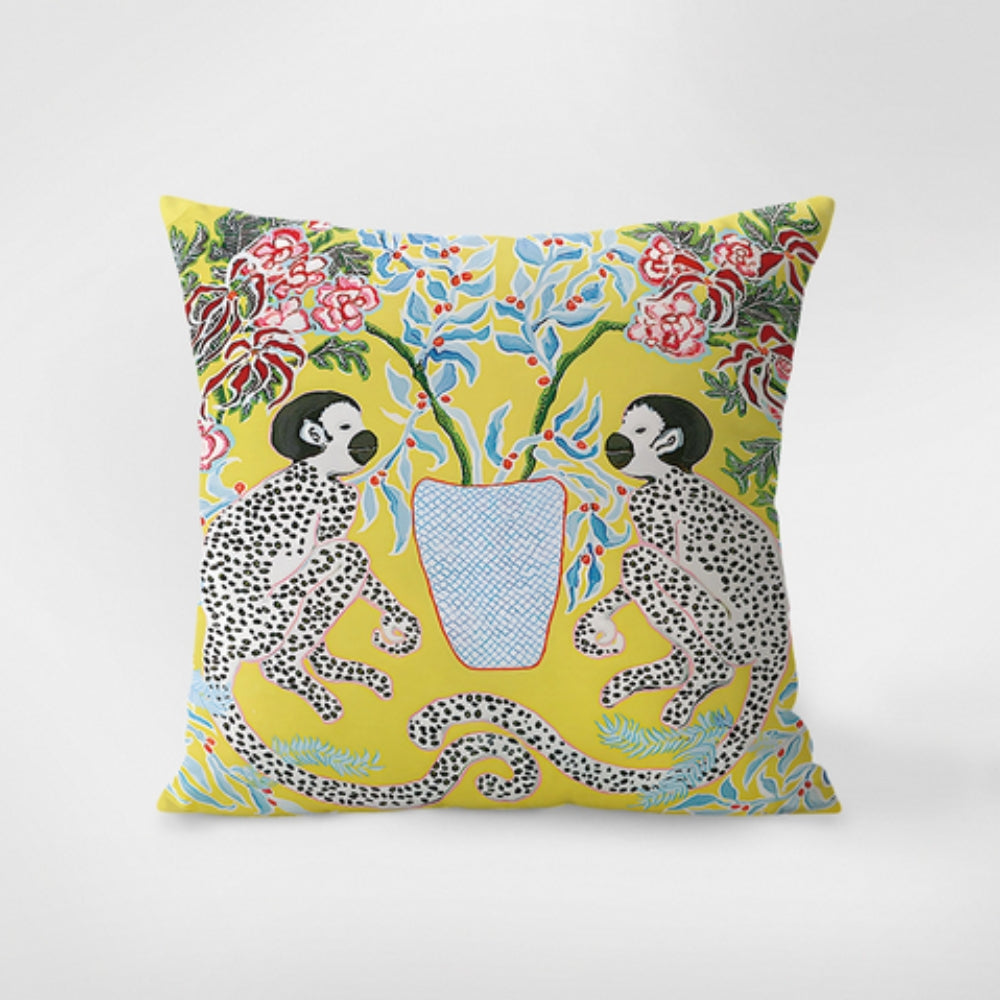Colorful Animal Print Throw Pillow Cover