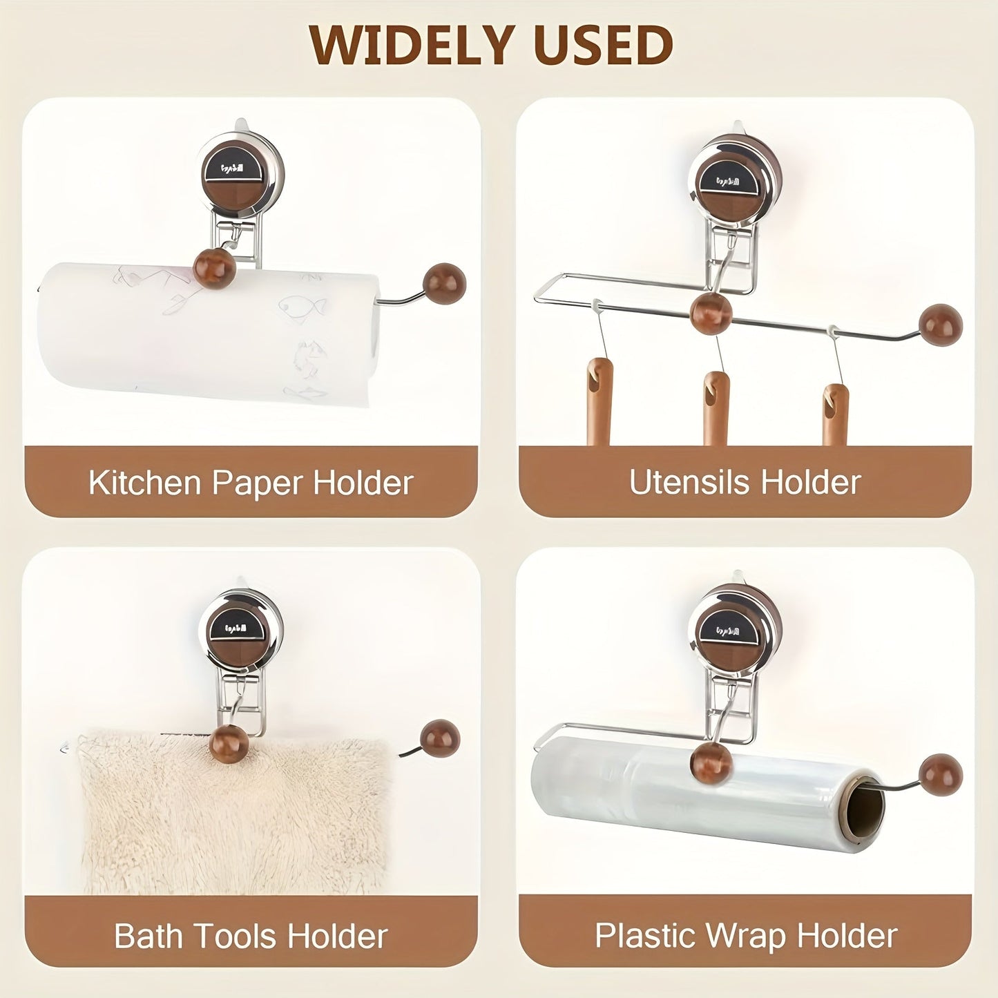 Stainless Steel Adhesive Paper Towel Roll Holder