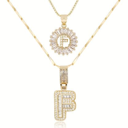 Fine 14k Gold Initial Diamond Pendant Necklace