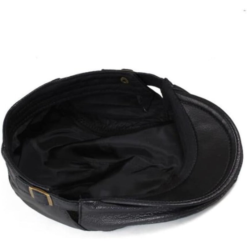 Classic Brown Leather Cap