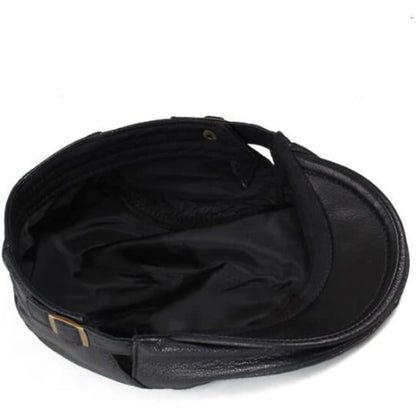 Classic Brown Leather Cap