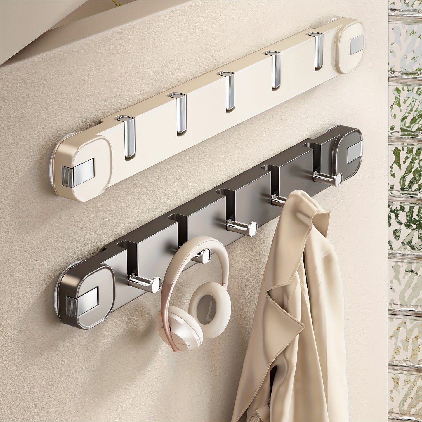 Simple Install 5 Hook Wall Mount Storage Rack