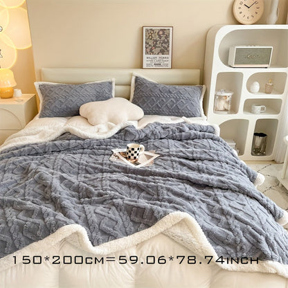 Cozy Soft Plush Reversible Winter Blanket