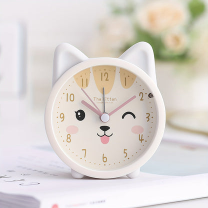 Child's Bedroom Night Light Clock - Fun Bunny & Small